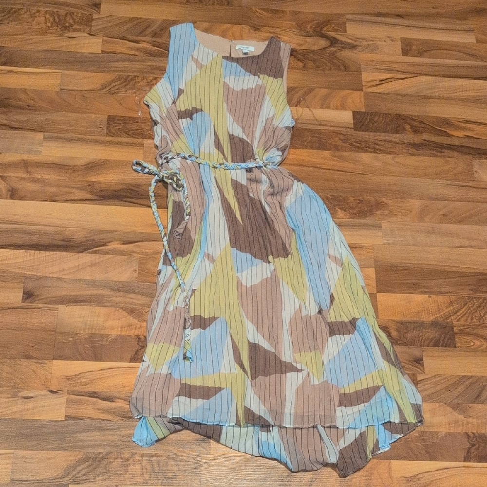 Nine West Casual Dress - Blue, Brown, Yellow